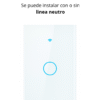 Interruptor de Luz de Pared Inteligente WiFi 1 Vía – Blanco