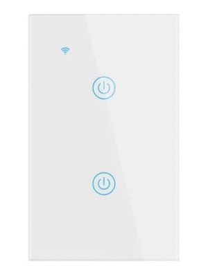 Interruptor de Luz de Pared Inteligente WiFi 2 Vías – Blanco