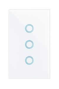 Interruptor de Luz de Pared Inteligente WiFi 3 Vías – Blanco