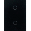 Interruptor de Luz de Pared Inteligente WiFi 2 Vías – Negro elegante